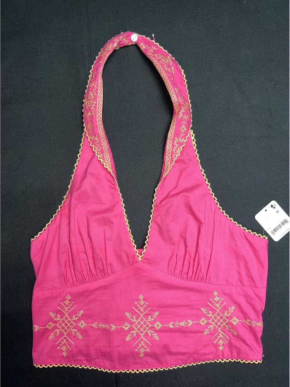 Free People Embroidered pink-Rose top - Picture 3 of 9